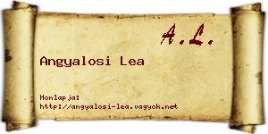 Angyalosi Lea névjegykártya